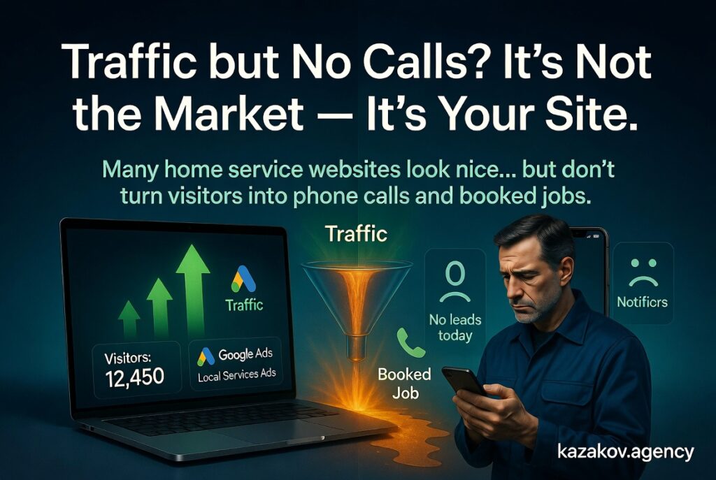 service businesses invest in a website, run Google Ads or Local Services Ads, and expect leads to show up