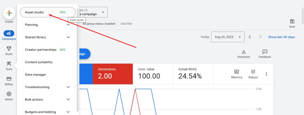 Asset Studio - in google ads by kazakov agency