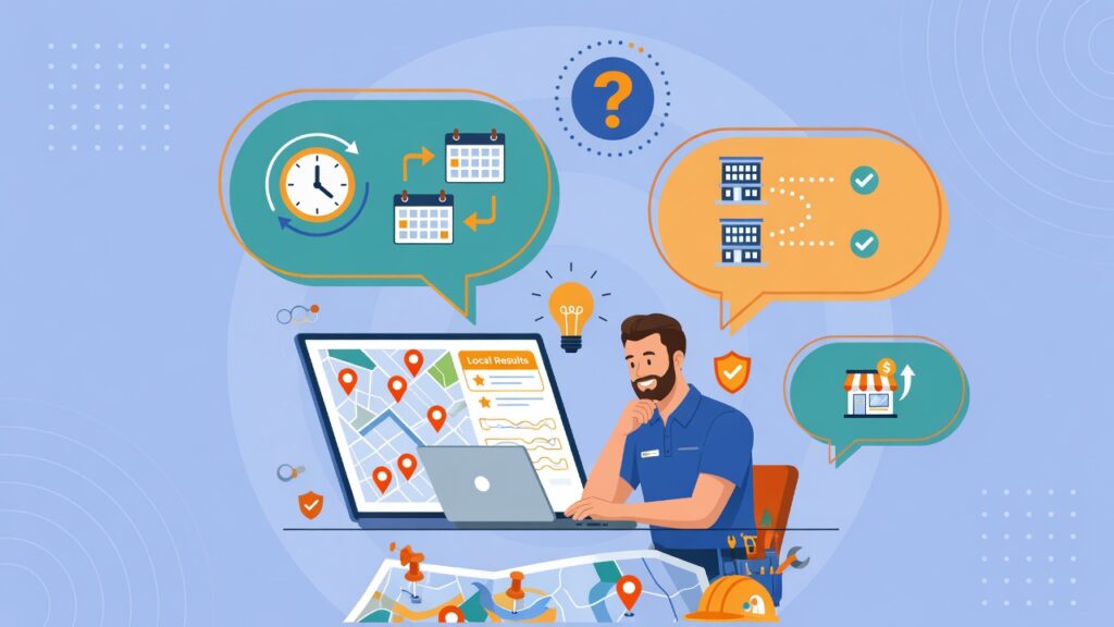 Quick answers to common local SEO questions about timeline citations and whether local SEO is worth it for small service businesses