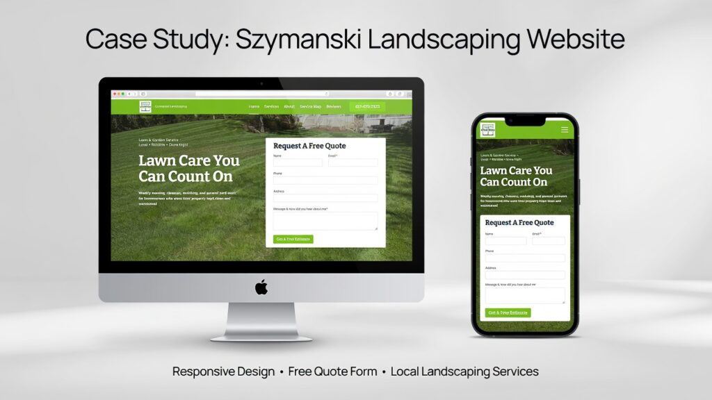 Szymanski Landscaping in imac and iphone by kazakov agency