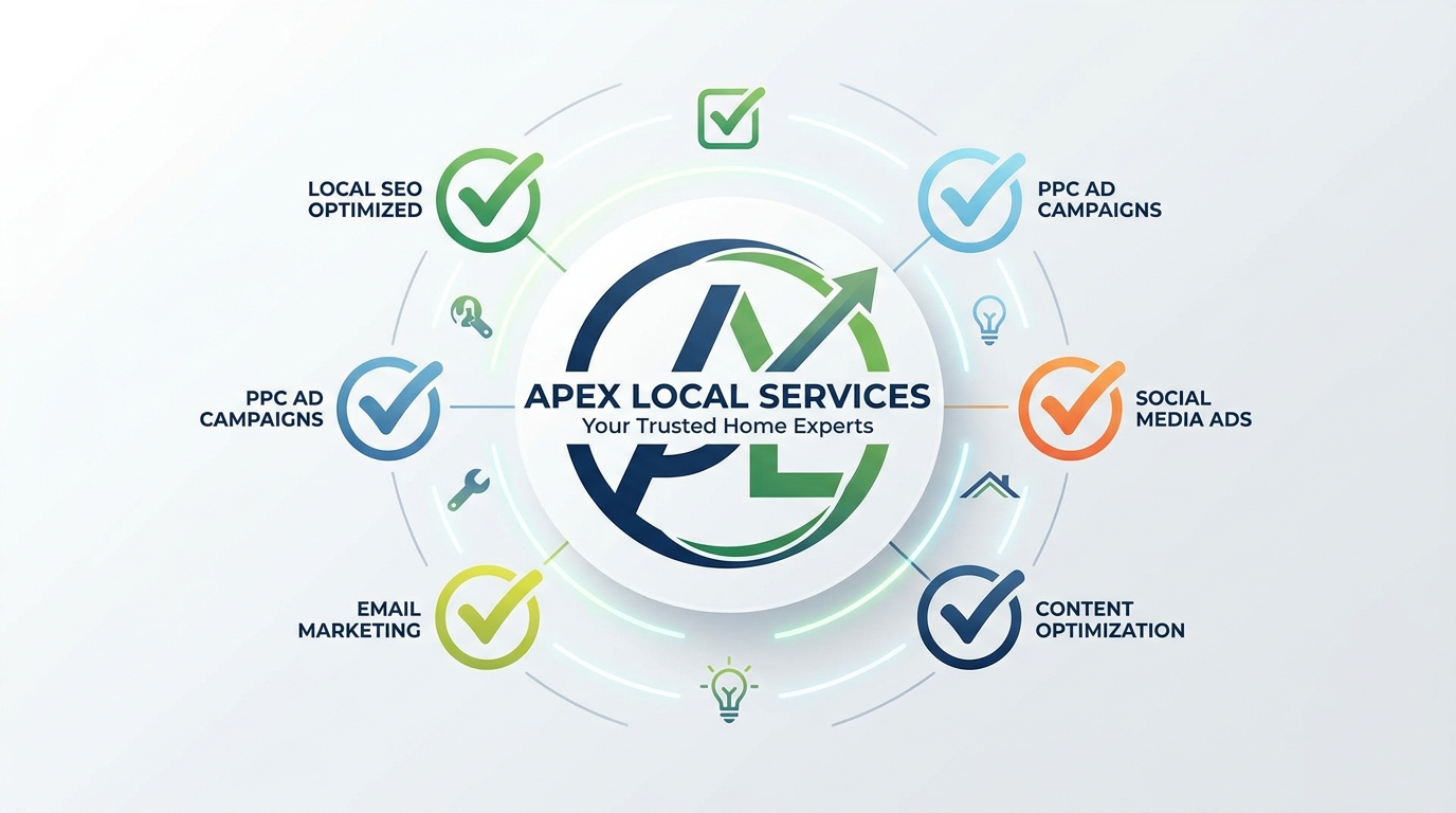 A contractor logo showing optimized home service lead generation strategies.