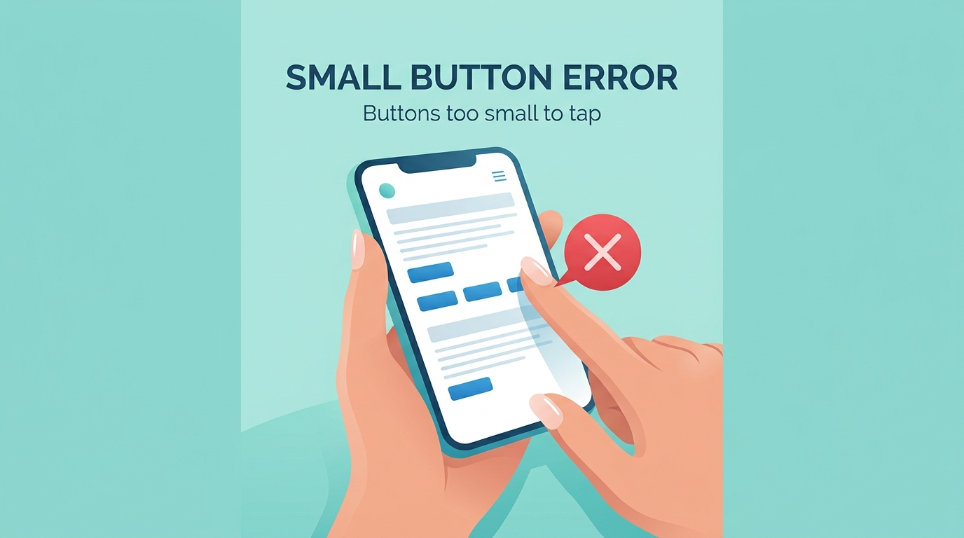 A smartphone with small, hard-to-click buttons, demonstrating mobile issues solved by home service website conversion tips.