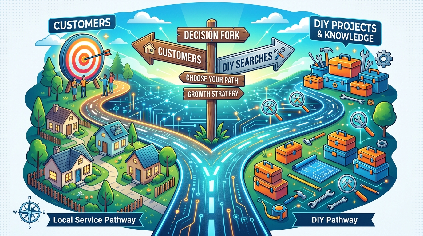 An illustration of target vs non-target traffic, representing critical home service website conversion tips.